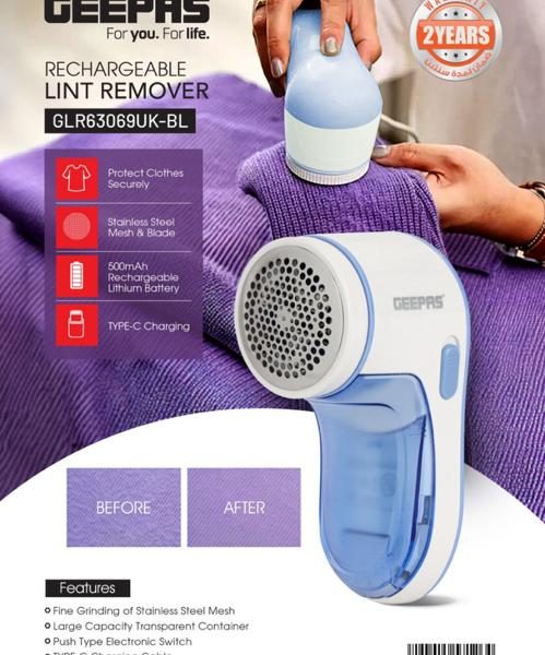پرزگیر لباس جیپاس مدل GLR63069UK-BL شارژی با تیغه استیل